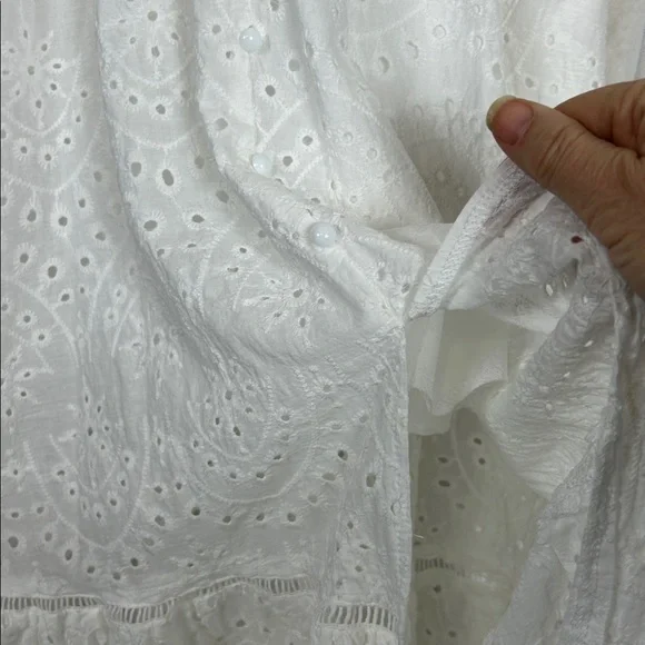 Simplee Eyelet Lace Coquette Cottagecore Romantic maxi dress XL - Picture 5 of 11